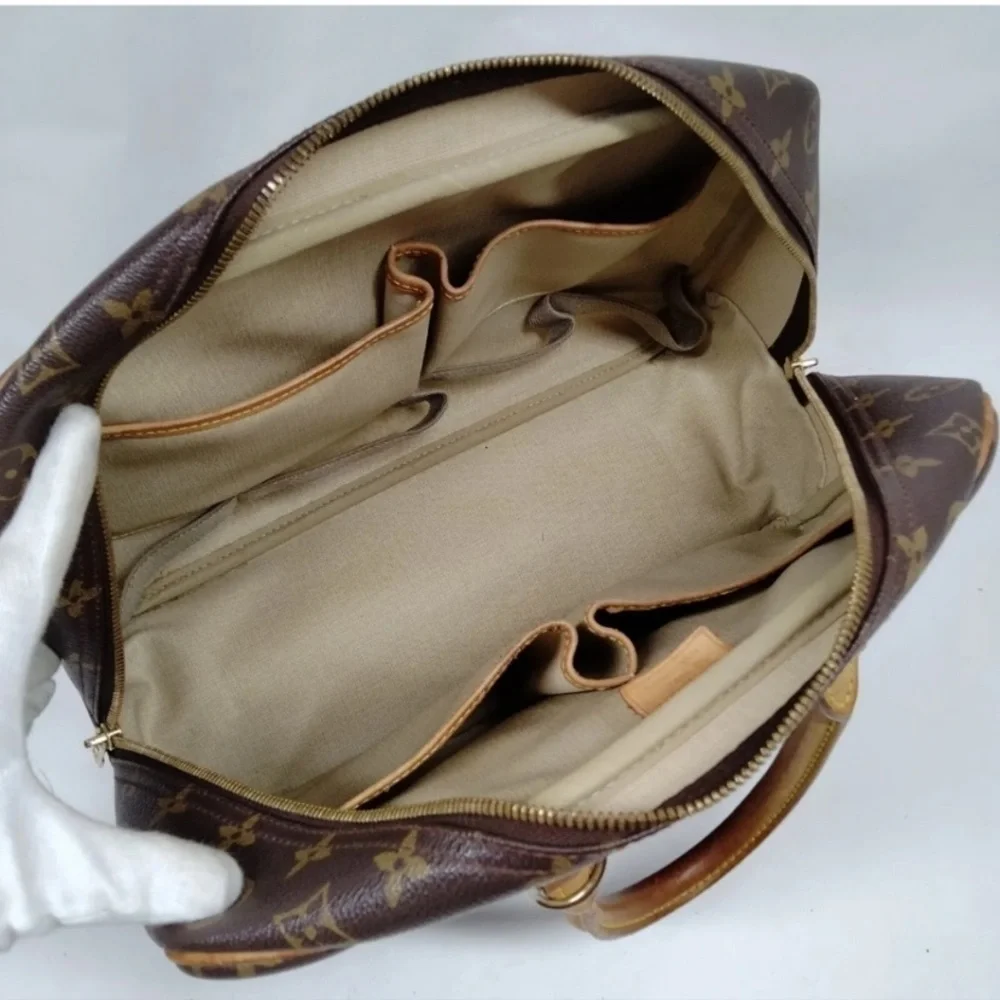 Louis Vuitton Deauville Monogram Travel Bag Cosmetic Weekender Handbag, with COA